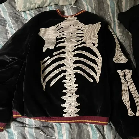 Kapital Velvet Skeleton Bomber - Picture 2 of 2